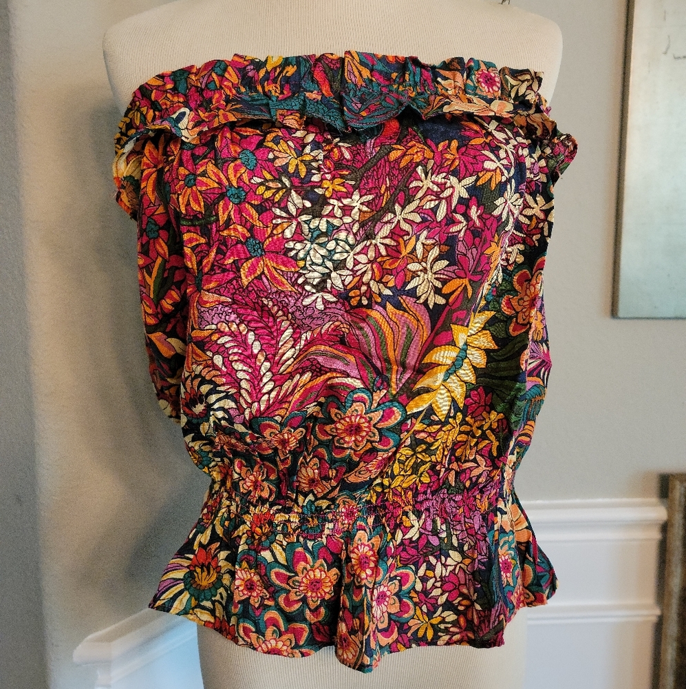 Anthropologie Maeve Strapless Top XL